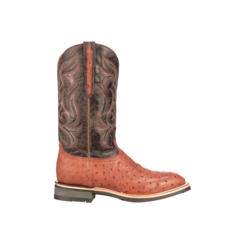 Lucchese Boots | Rowdy Ostrich - Cognac + Brown