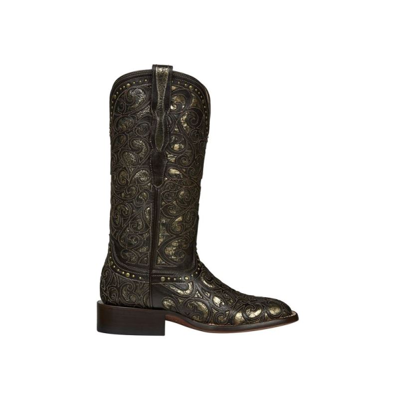 Lucchese Boots | Sierra - Dark Chocolate + Bronze