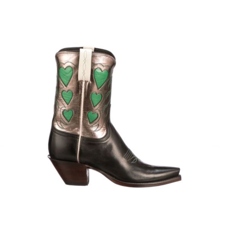 Lucchese Boots | Queen Of Hearts - Black + Pewter