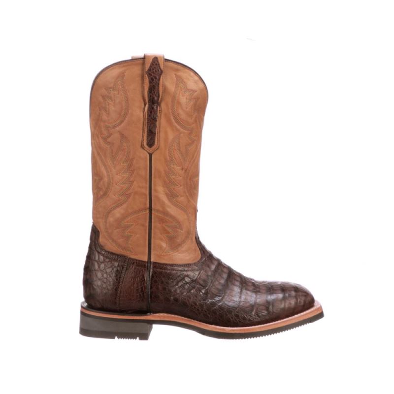 Lucchese Boots | Rowdy Caiman - Chocolate