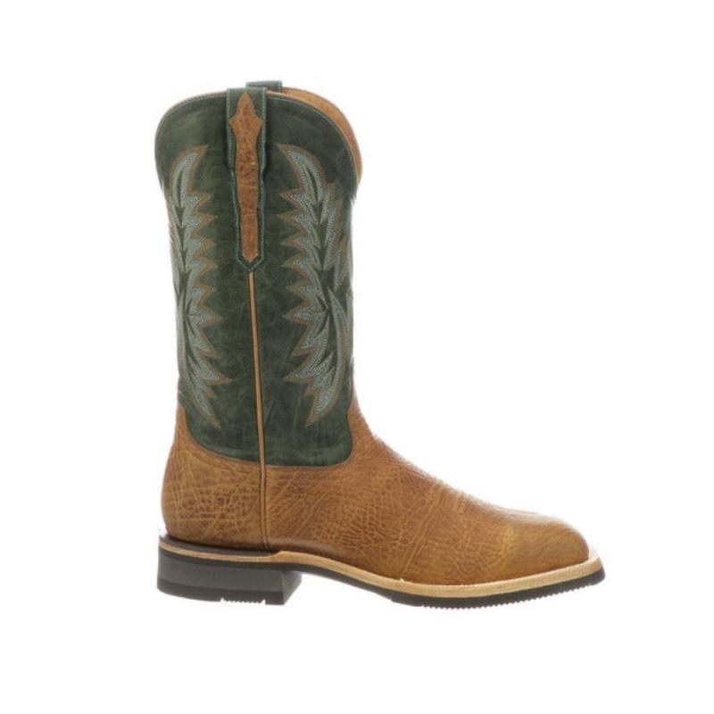 Lucchese Boots | Rudy - Cognac + Green