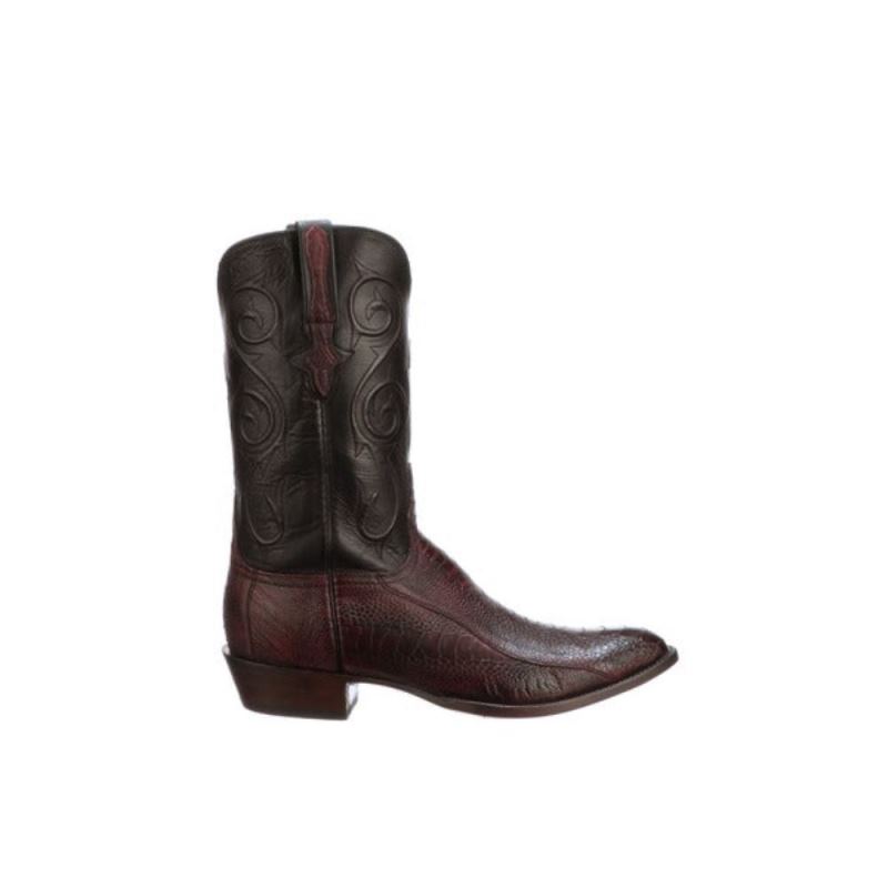 Lucchese Boots | Red River - Black Cherry + Black