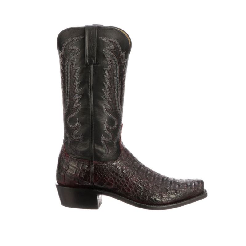 Lucchese Boots | Walter - Black Cherry + Black