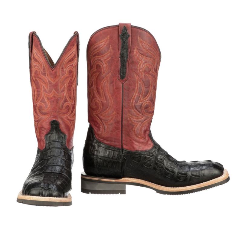 Lucchese Boots | Rowdy Hornback Caiman - Black