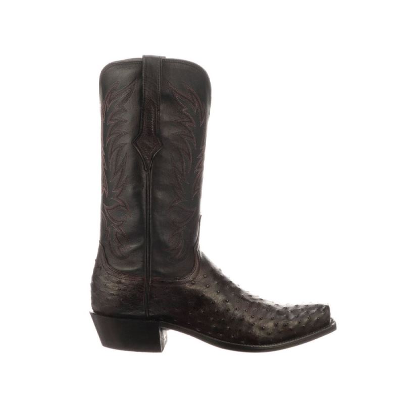 Lucchese Boots | Elgin - Black Cherry + Black