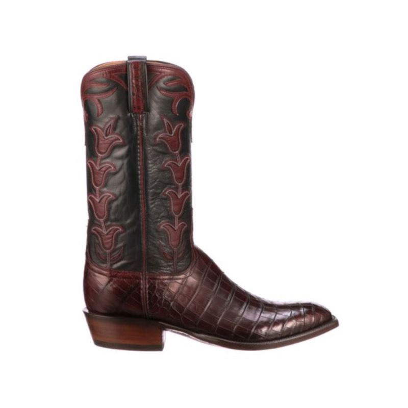 Lucchese Boots | Tulip Exotic - Bordeaux + Navy