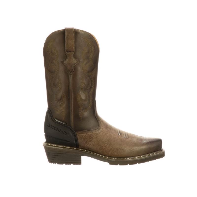 Lucchese Boots | Welted Western 12" Work Boot-7 Toe - Stone