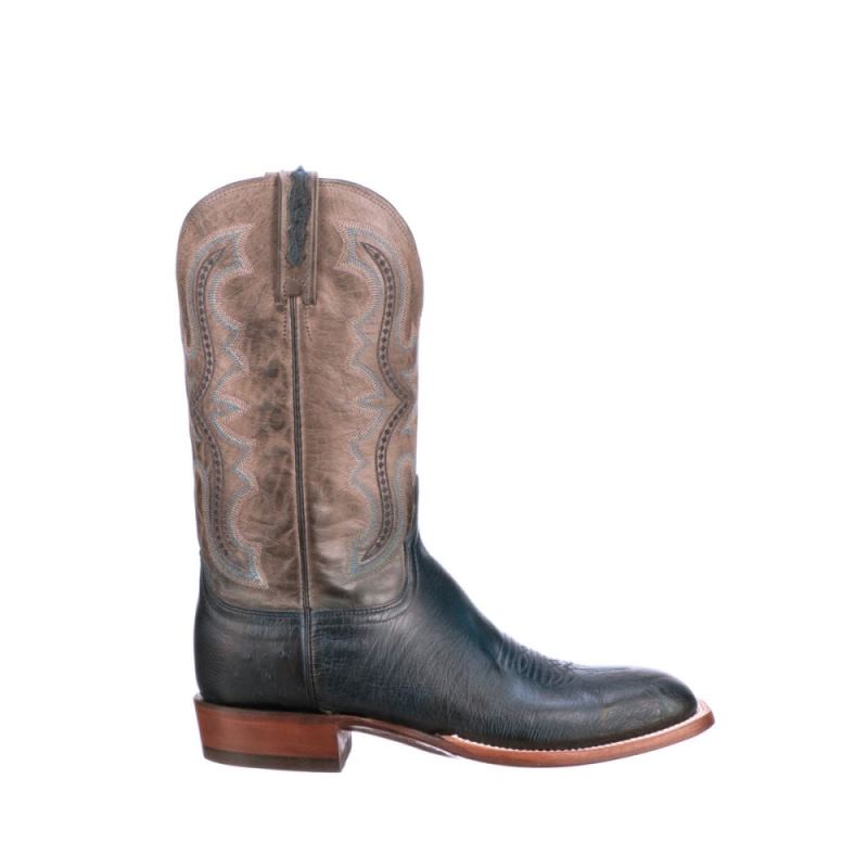 Lucchese Boots | Cecil Exotic - Navy
