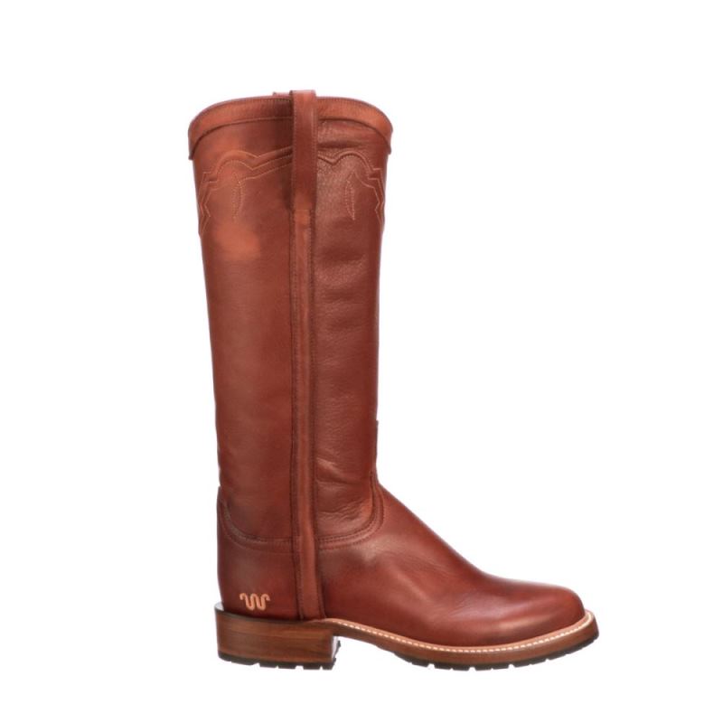 Lucchese Boots | Ladies Low Top Snake Boot King Ranch Edition - Brandy ...
