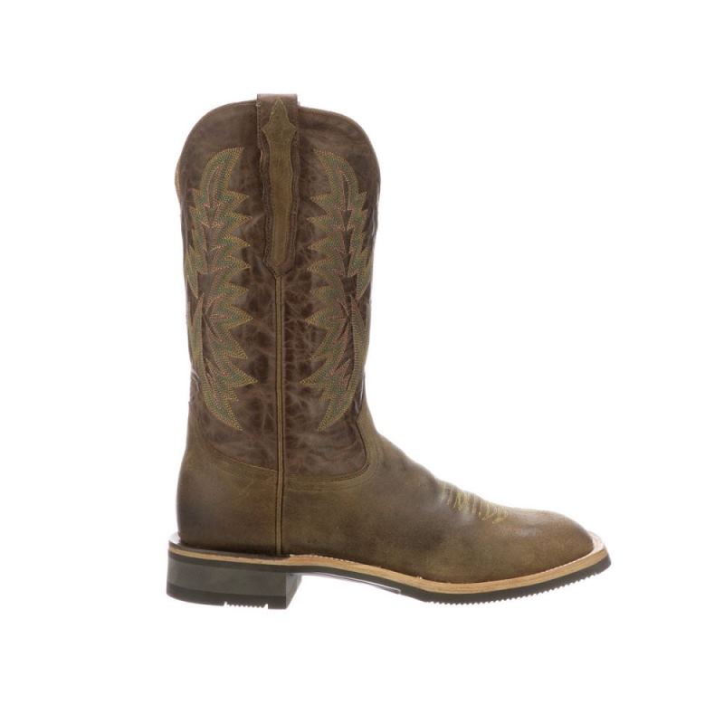 Lucchese Boots | Rudy - Olive + Chocolate