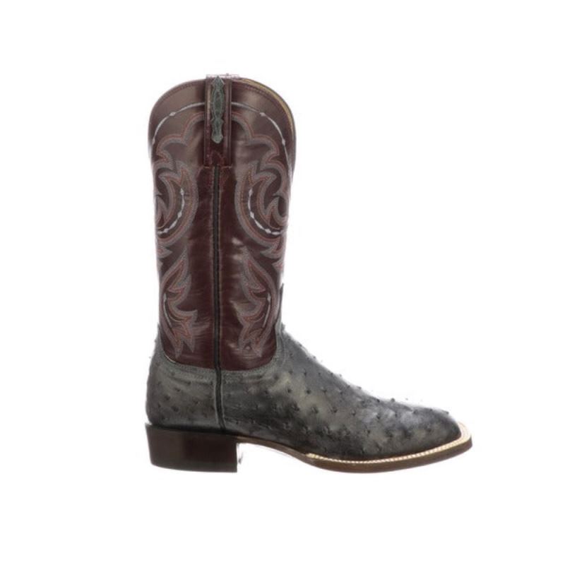 Lucchese Boots | Harris - Anthracite Grey + Black Cherry