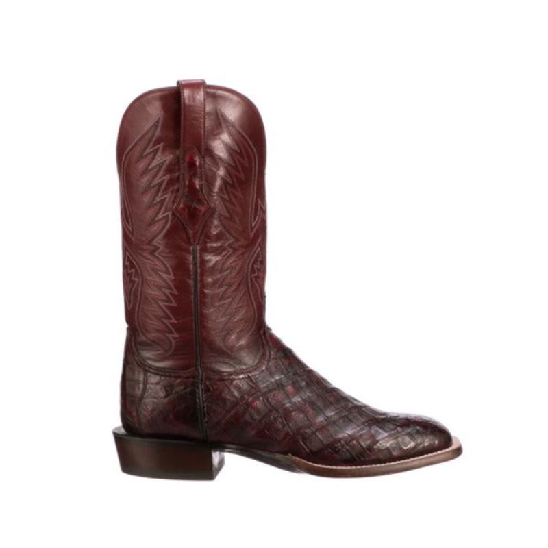 Lucchese Boots | Bryan Exotic - Black Cherry + Sangria