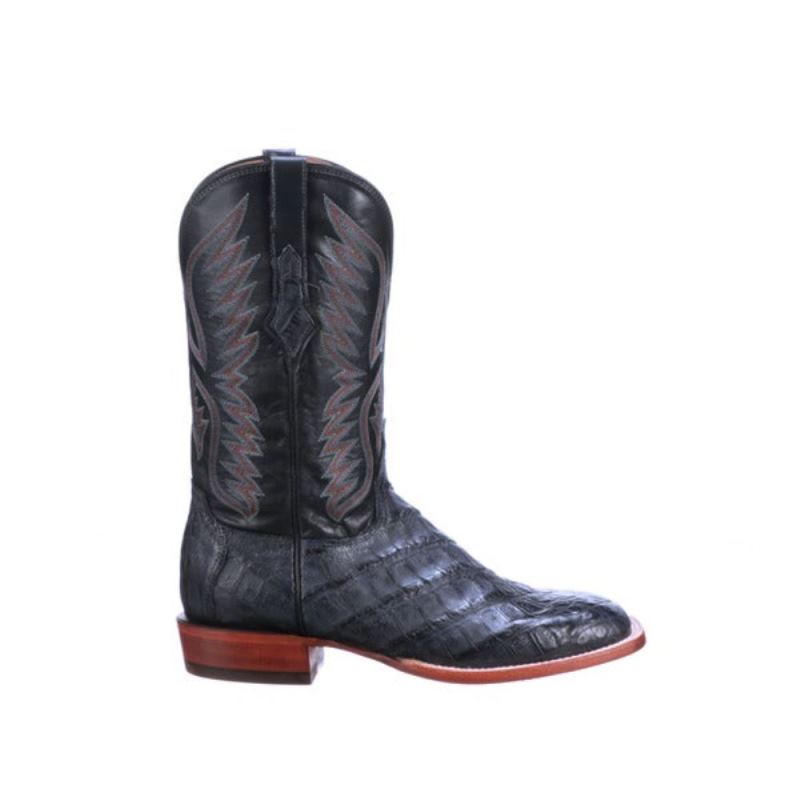 Lucchese Boots | Bryan Exotic - Denim + Sangria