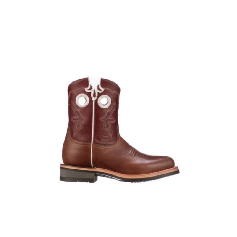 Lucchese Boots | Ruth Short - Tan + Red
