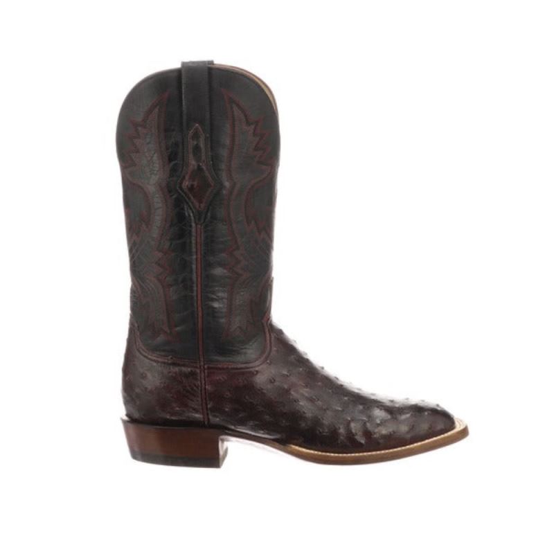 Lucchese Boots | Cliff - Black Cherry + Black