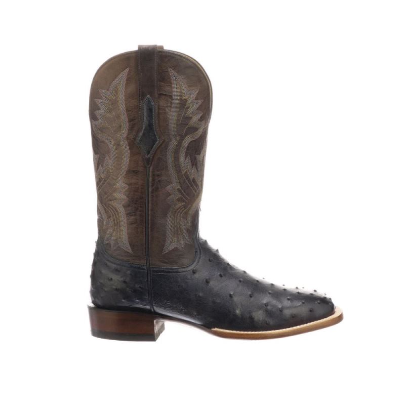 Lucchese Boots | Cliff - Navy + Chocolate