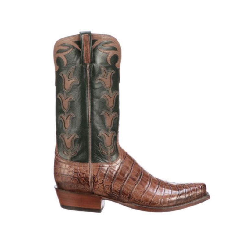 Lucchese Boots | Tulip Exotic - Mink + Green