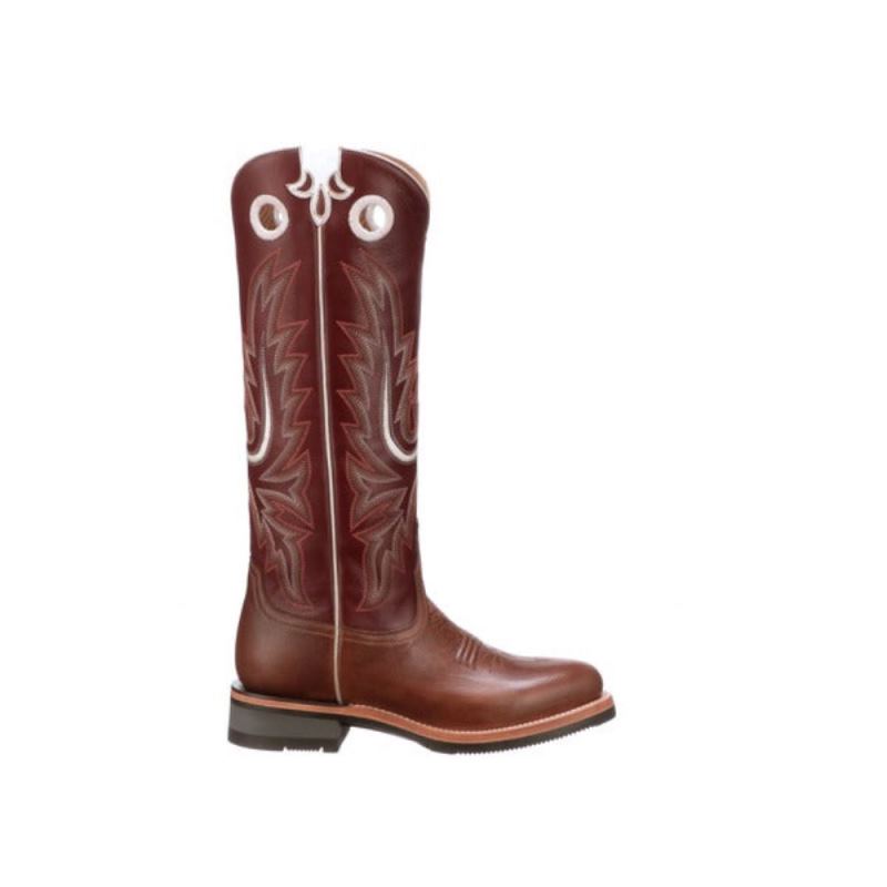 Lucchese Boots | Ruth Tall - Tan + Red
