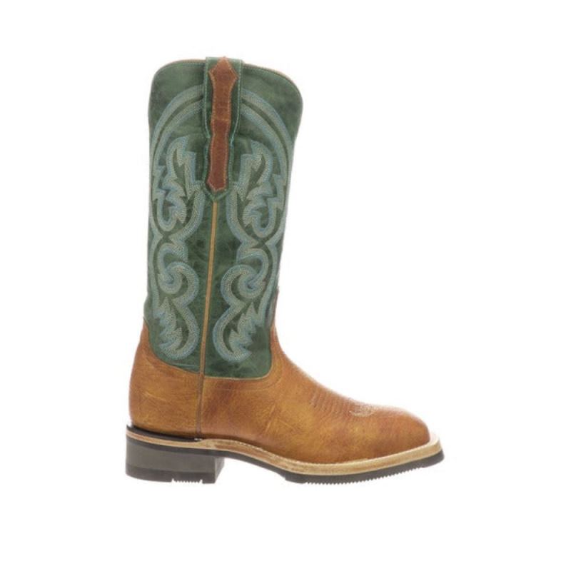 Lucchese Boots | Ruth - Cognac + Green