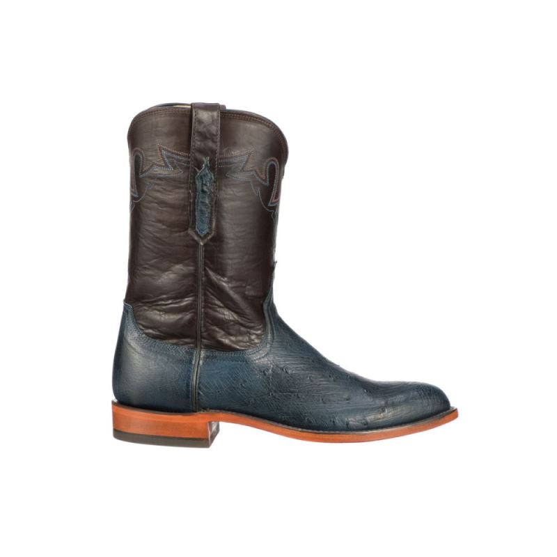 Lucchese Boots | Sunset Exotic - Navy