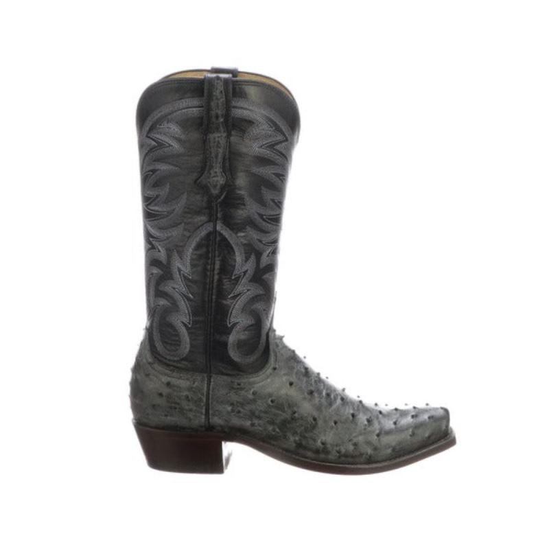 Lucchese Boots | Hugo - Anthracite Grey + Navy