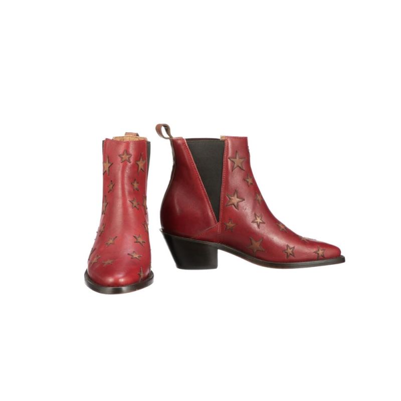 Lucchese Boots | Estrella Chelsea - Red + Tan