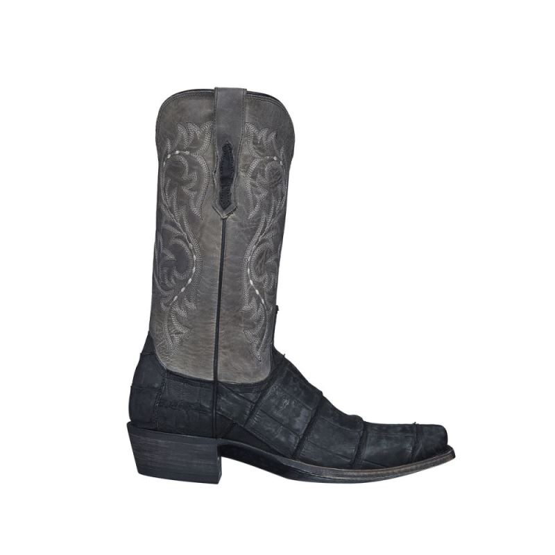 Lucchese Boots | Burke - Black + Charcoal