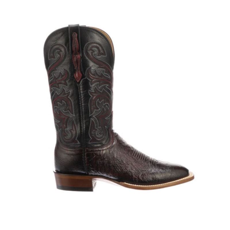 Lucchese Boots | Lance - Black Cherry + Black