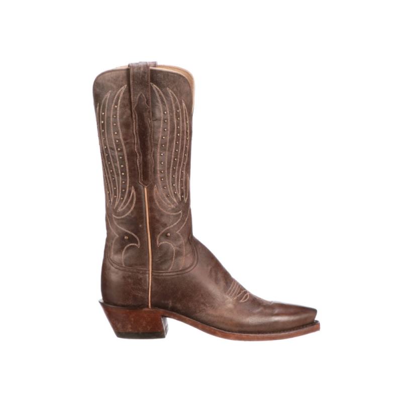 Lucchese Boots | Camilla Stud - Chocolate