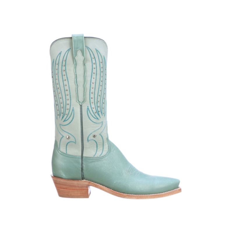 Lucchese Boots | Camilla Stud - Emerald Blue