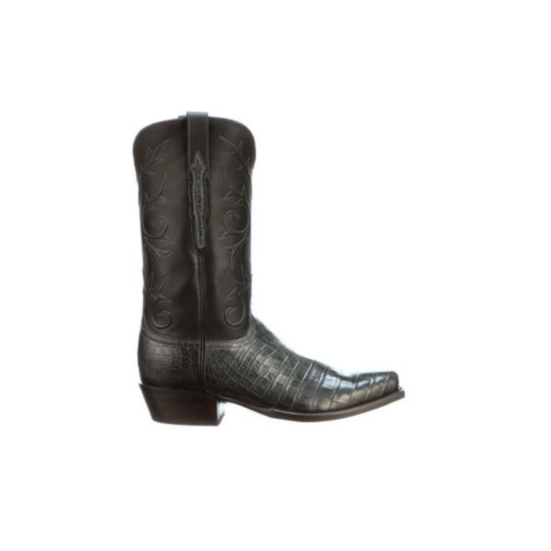 Lucchese Boots | Cruz - Charcoal + Black