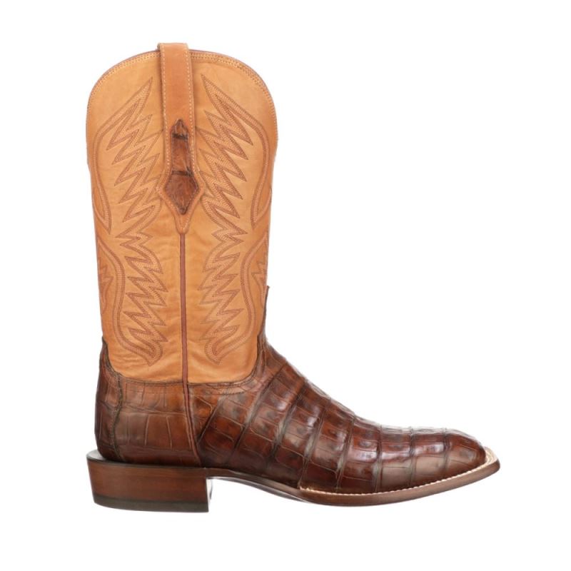 Lucchese Boots | Bryan Exotic Distressed - Tobacco