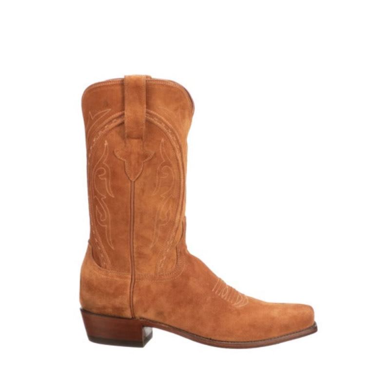 Lucchese Boots | Jessie Suede - Cognac + Rust